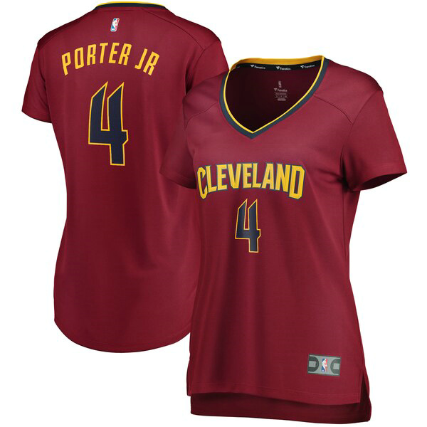 Camiseta baloncesto Kevin Porter Jr. 4 icon edition Rojo Cleveland Cavaliers Mujer
