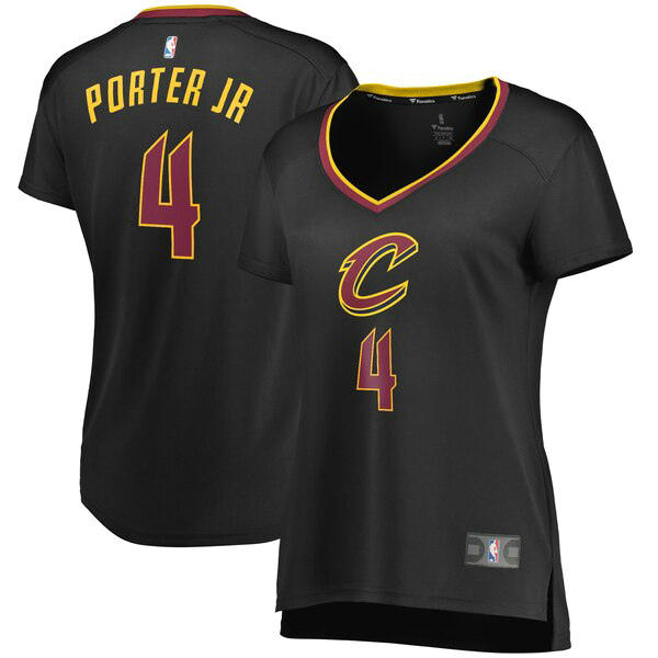 Camiseta baloncesto Kevin Porter Jr. 4 statement edition Negro Cleveland Cavaliers Mujer