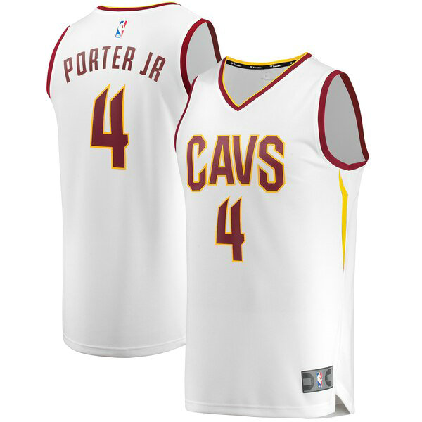 Camiseta baloncesto Kevin Porter Jr 4 2019 Blanco Cleveland Cavaliers Hombre