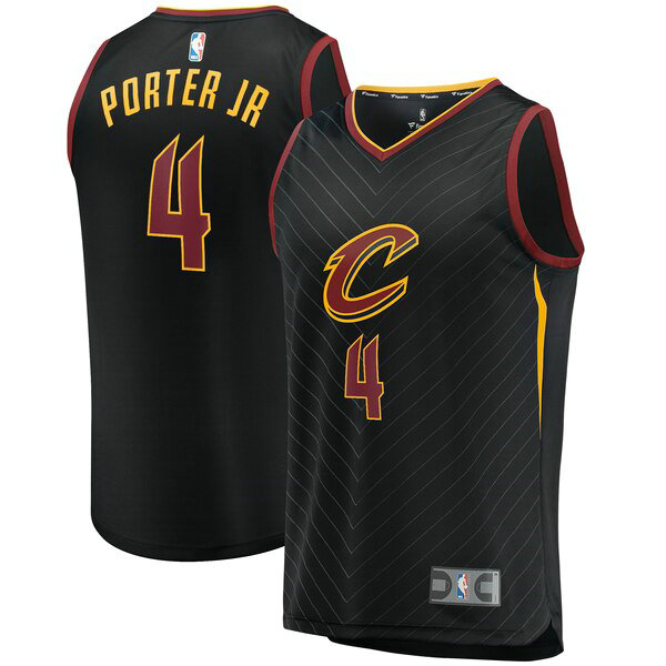 Camiseta baloncesto Kevin Porter Jr 4 2019 Negro Cleveland Cavaliers Hombre