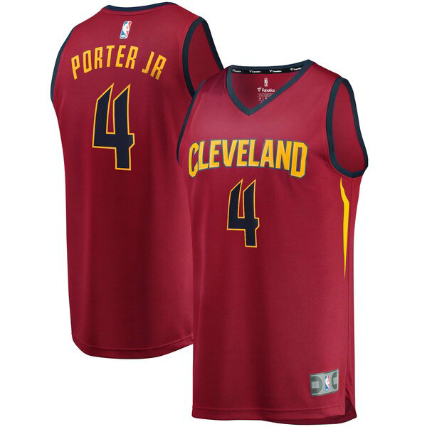 Camiseta baloncesto Kevin Porter Jr 4 2019 Rojo Cleveland Cavaliers Hombre