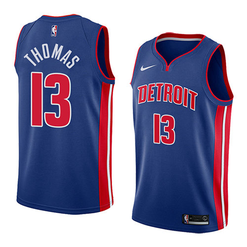 Camiseta baloncesto Khyri Thomas 13 Icon 2018 Azul Detroit Pistons Hombre