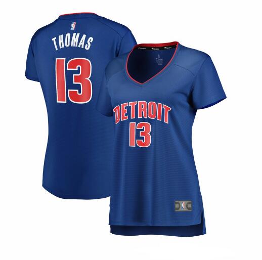 Camiseta baloncesto Khyri Thomas 13 icon edition Azul Detroit Pistons Mujer