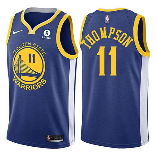 Camiseta baloncesto Klay Thompson 11 2017-18 Azul Golden State Warriors Hombre