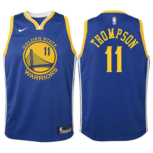 Camiseta baloncesto Klay Thompson 11 2017-18 Azul Golden State Warriors Nino