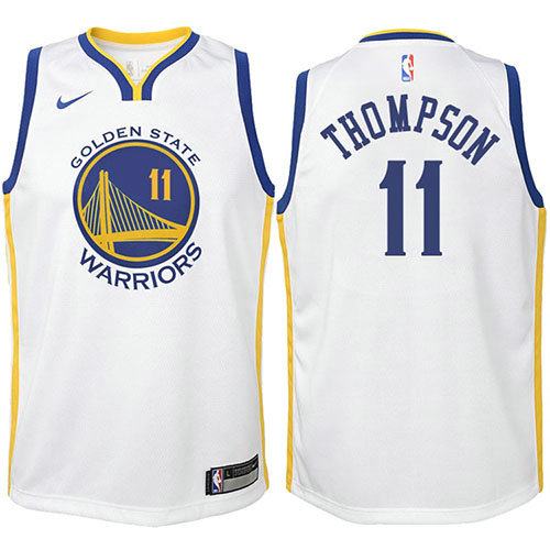 Camiseta baloncesto Klay Thompson 11 2017-18 Blanco Golden State Warriors Nino