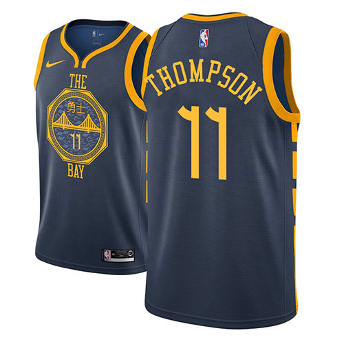 Camiseta baloncesto Klay Thompson 11 2018-19 Azul Golden State Warriors Hombre