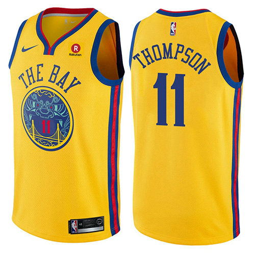 Camiseta baloncesto Klay Thompson 11 Ciudad Amarillo Golden State Warriors Hombre