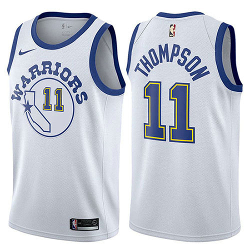 Camiseta baloncesto Klay Thompson 11 Hardwood 2017-18 Blanco Golden State Warriors Hombre