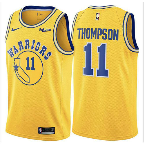 Camiseta baloncesto Klay Thompson 11 Hardwood Classic 2018 Amarillo Golden State Warriors Hombre