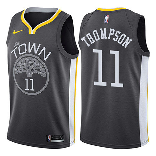 Camiseta baloncesto Klay Thompson 11 Statement 2017-18 Negro Golden State Warriors Hombre