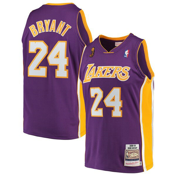 Camiseta baloncesto Kobe Bryant 24 2008-2009 Púrpura Los Angeles Lakers Hombre
