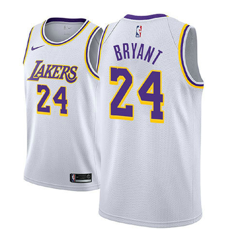 Camiseta baloncesto Kobe Bryant 24 Association 2018-19 Blanco Los Angeles Lakers Nino