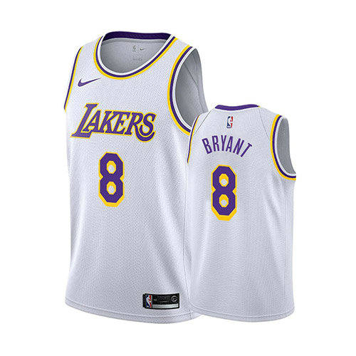 Camiseta baloncesto Kobe Bryant 24 Association 2019 Blanco Los Angeles Lakers Hombre