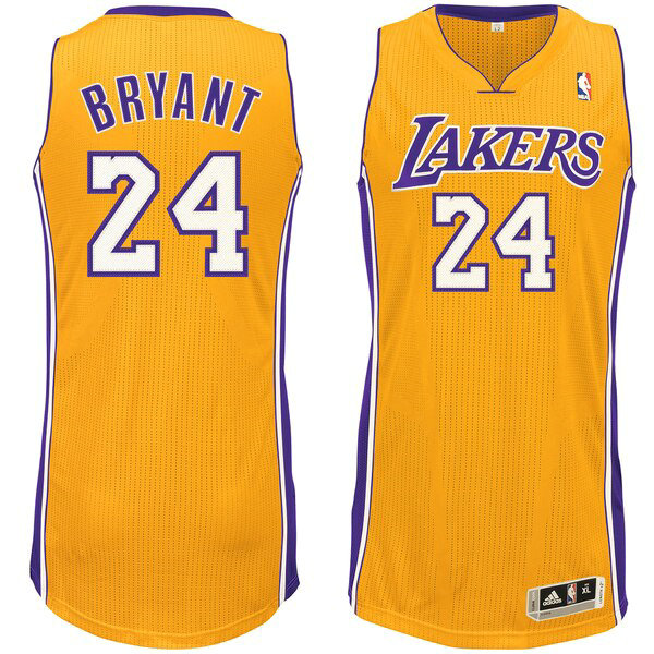 Camiseta baloncesto Kobe Bryant 24 adidas Amarillo Los Angeles Lakers Hombre