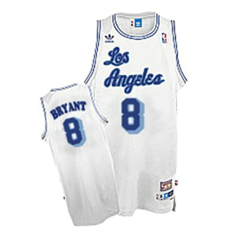 Camiseta baloncesto Kobe Bryant 8 Retro Blanca Los Angeles Lakers Hombre