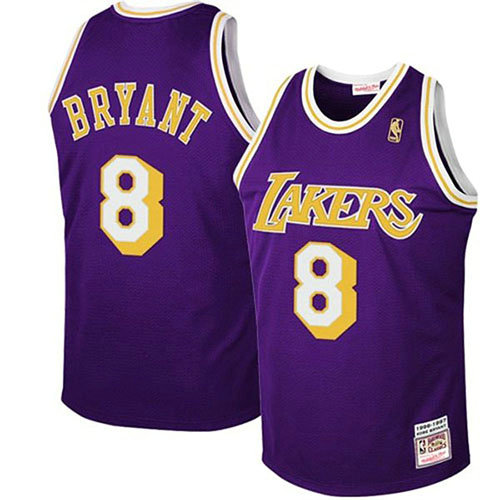 Camiseta baloncesto Kobe Bryant 8 Retro P鐓pura Los Angeles Lakers Hombre
