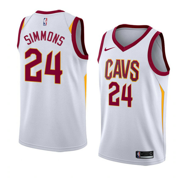 Camiseta baloncesto Kobi Simmons 24 Association 2018 Blanco Cleveland Cavaliers Hombre