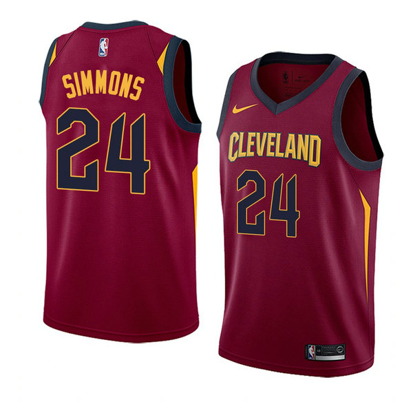 Camiseta baloncesto Kobi Simmons 24 Icon 2018 Rojo Cleveland Cavaliers Hombre