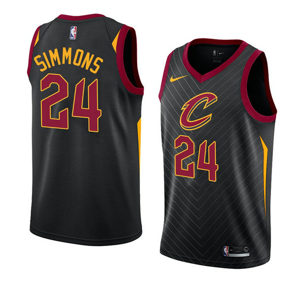 Camiseta baloncesto Kobi Simmons 24 Statement 2018 Negro Cleveland Cavaliers Hombre