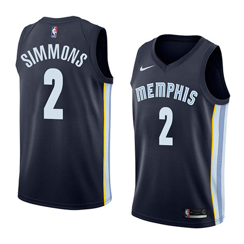Camiseta baloncesto Kobi Simmons 2 Icon 2018 Azul Memphis Grizzlies Hombre