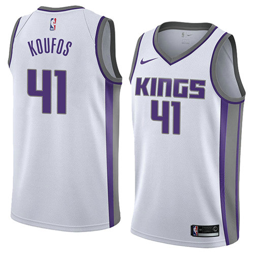 Camiseta baloncesto Kosta Koufos 41 Association 2018 Blanco Sacramento Kings Hombre