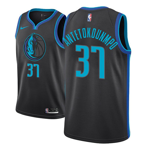 Camiseta baloncesto Kostas Antetokounmpo 37 Ciudad 2018-19 Azul Dallas Mavericks Hombre