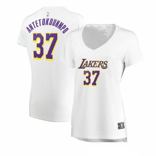 Camiseta baloncesto Kostas Antetokounmpo 37 association edition Blanco Los Angeles Lakers Mujer