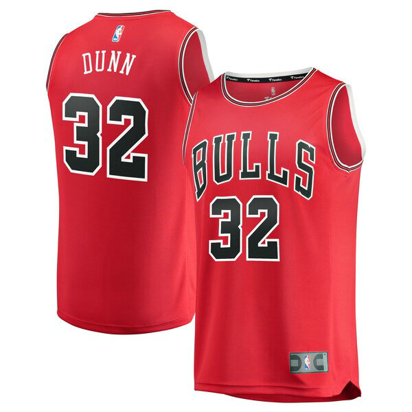 Camiseta baloncesto Kris Dunn 32 2019 Rojo Chicago Bulls Hombre