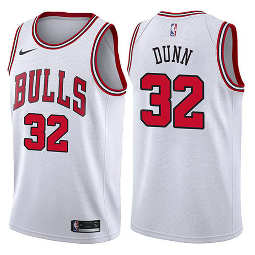 Camiseta baloncesto Kris Dunn 32 Association 2017-18 Blanco Chicago Bulls Hombre