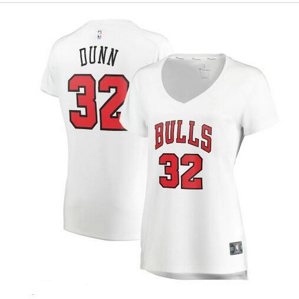 Camiseta baloncesto Kris Dunn 32 association edition Blanco Chicago Bulls Mujer