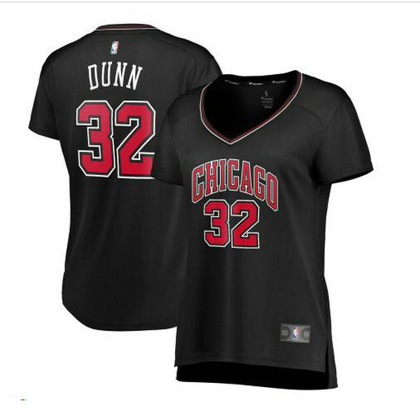 Camiseta baloncesto Kris Dunn 32 statement edition Negro Chicago Bulls Mujer