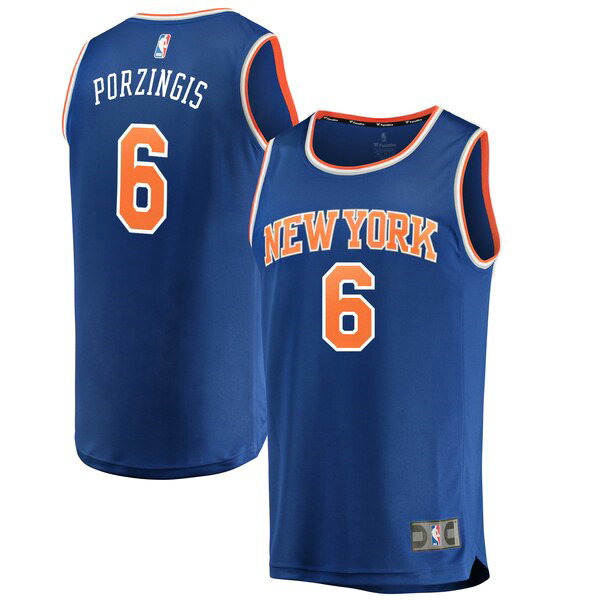 Camiseta baloncesto Kristaps Porzingis 6 icon edition Azul New York Knicks Hombre