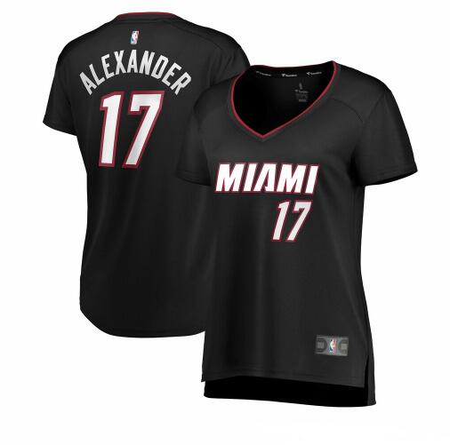 Camiseta baloncesto Kyle Alexander 17 icon edition Negro Miami Heat Mujer