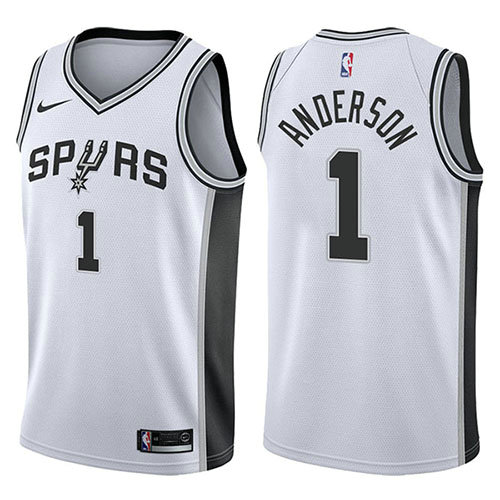 Camiseta baloncesto Kyle Anderson 1 Association 2017-18 Blanco San Antonio Spurs Hombre