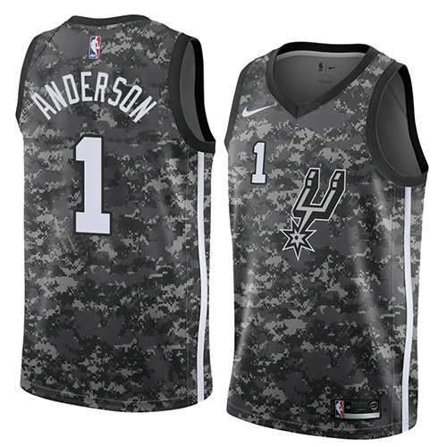 Camiseta baloncesto Kyle Anderson 1 Ciudad 2018 Gris San Antonio Spurs Hombre