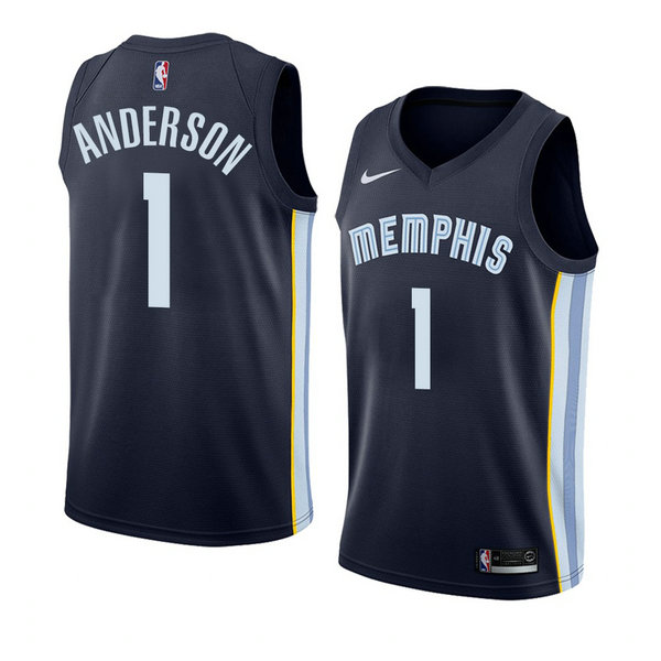 Camiseta baloncesto Kyle Anderson 1 Icon 2018 Azul Memphis Grizzlies Hombre