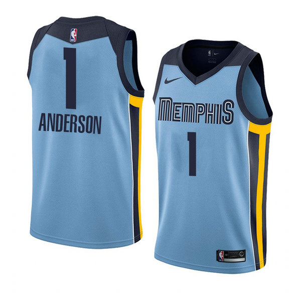 Camiseta baloncesto Kyle Anderson 1 Statement 2018 Azul Memphis Grizzlies Hombre