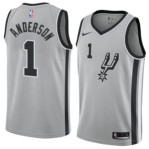 Camiseta baloncesto Kyle Anderson 1 Statement 2018 Gris San Antonio Spurs Hombre