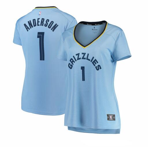 Camiseta baloncesto Kyle Anderson 1 statement edition Azul Memphis Grizzlies Mujer