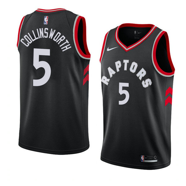 Camiseta baloncesto Kyle Collinsworth 5 Statement 2018 Negro Toronto Raptors Hombre