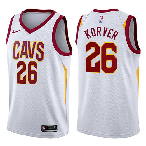 Camiseta baloncesto Kyle Korver 26 Association 2017-18 Blanco Cleveland Cavaliers Hombre