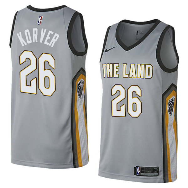 Camiseta baloncesto Kyle Korver 26 Ciudad 2018 Gris Cleveland Cavaliers Hombre
