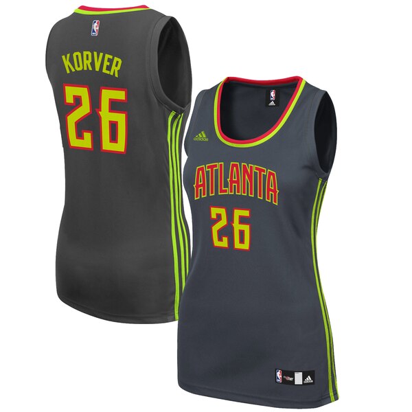 Camiseta baloncesto Kyle Korver 26 Réplica Gris Atlanta Hawks Mujer