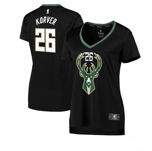 Camiseta baloncesto Kyle Korver 26 statement edition Negro Milwaukee Bucks Mujer