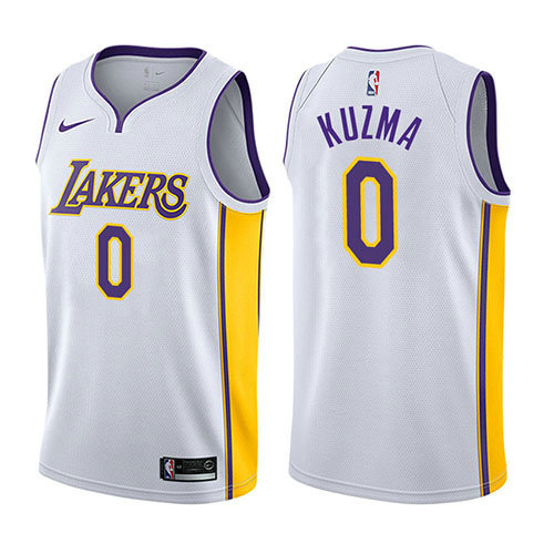 Camiseta baloncesto Kyle Kuzma 0 2017-18 Blanco Los Angeles Lakers Hombre