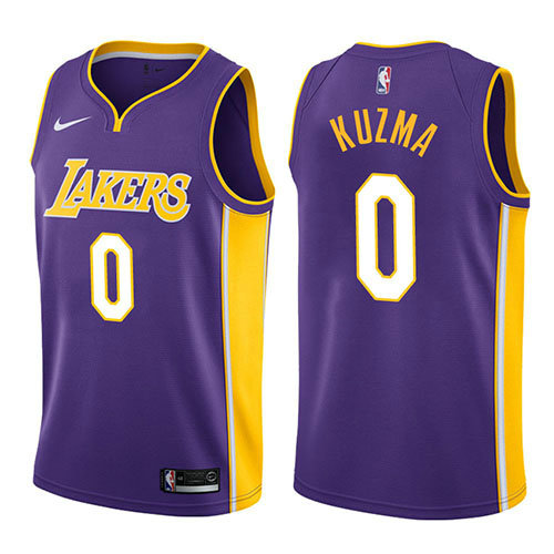 Camiseta baloncesto Kyle Kuzma 0 2017-18 P鐓pura Los Angeles Lakers Hombre