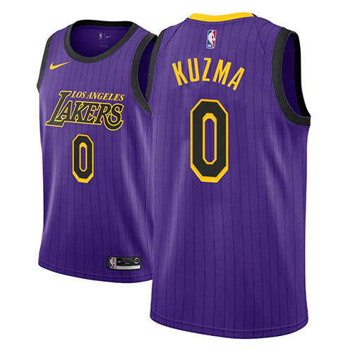Camiseta baloncesto Kyle Kuzma 0 Ciudad 2018 P鐓pura Los Angeles Lakers Hombre