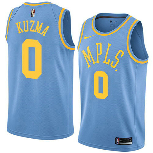 Camiseta baloncesto Kyle Kuzma 0 Classic 2017-18 Azul Los Angeles Lakers Hombre
