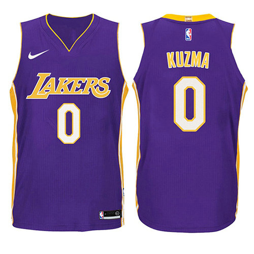 Camiseta baloncesto Kyle Kuzma 0 Statement 2017-18 P鐓pura Los Angeles Lakers Nino